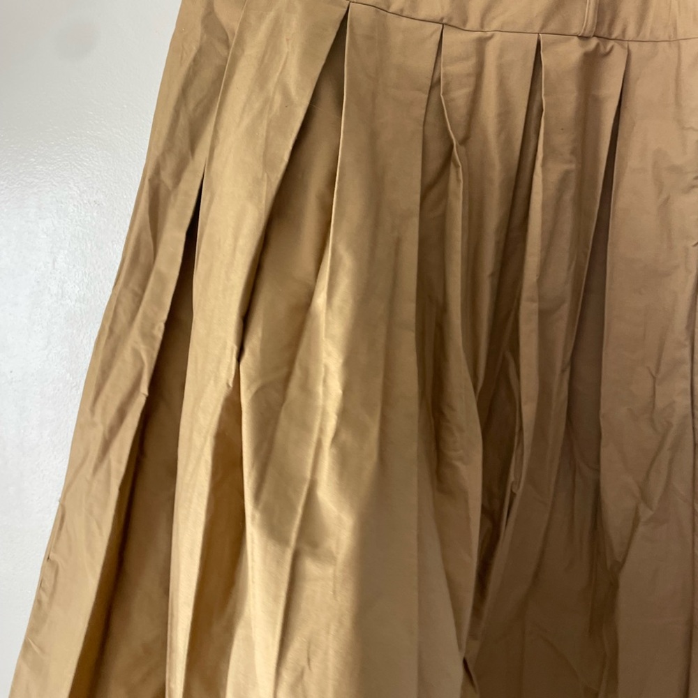 Elegant Tan A-Line Skirt - Picture 5 of 11